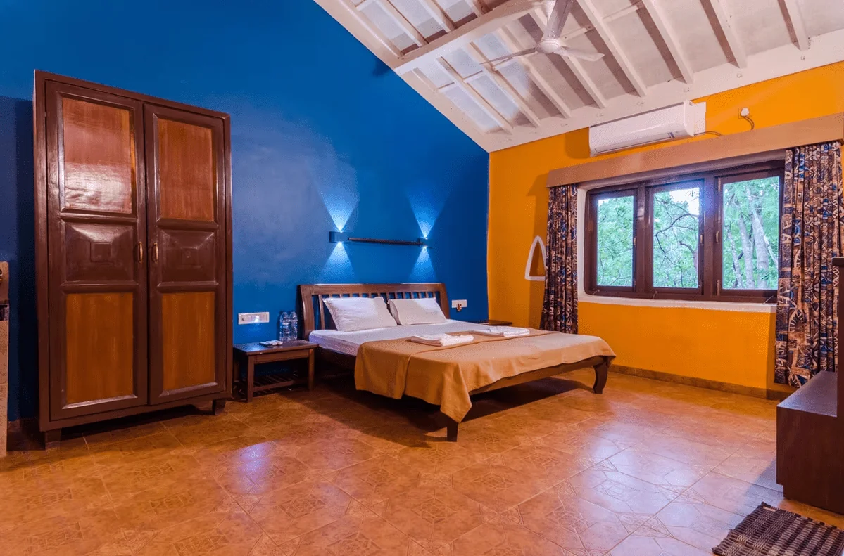 Colourful guest room interior