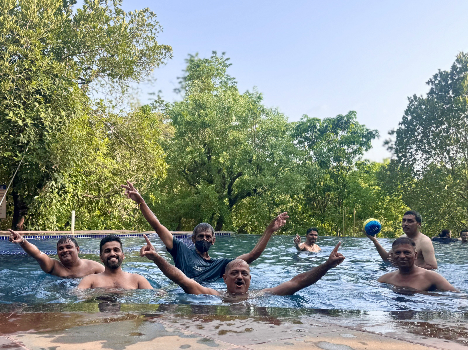 Guests having fun in the resort pool